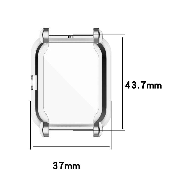 For Amazfit Pop Full Coverage TPU Protective Case Cover(Black)