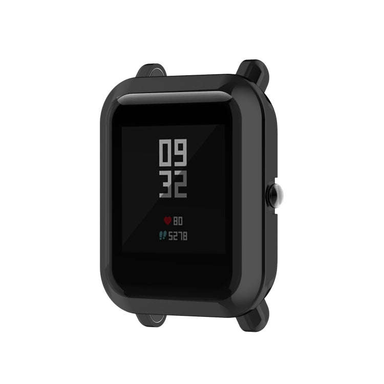 For Amazfit Pop Full Coverage TPU Protective Case Cover(Black)