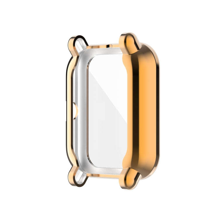 For Amazfit Pop Full Coverage TPU Protective Case Cover(Rose Gold)
