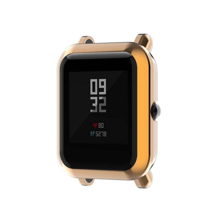 For Amazfit Pop Full Coverage TPU Protective Case Cover(Rose Gold)
