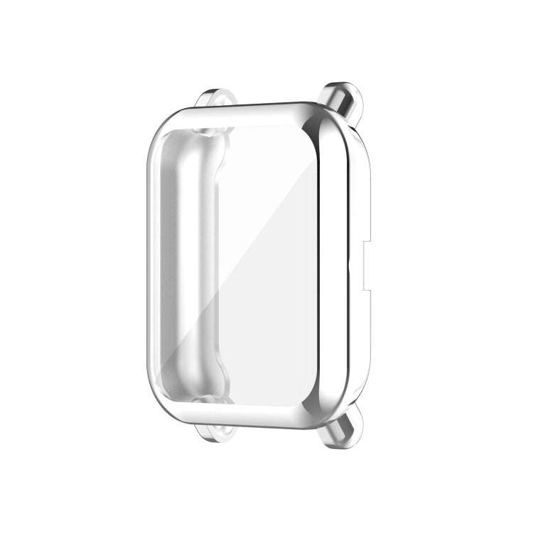 For Amazfit Pop Full Coverage TPU Protective Case Cover(Silver)