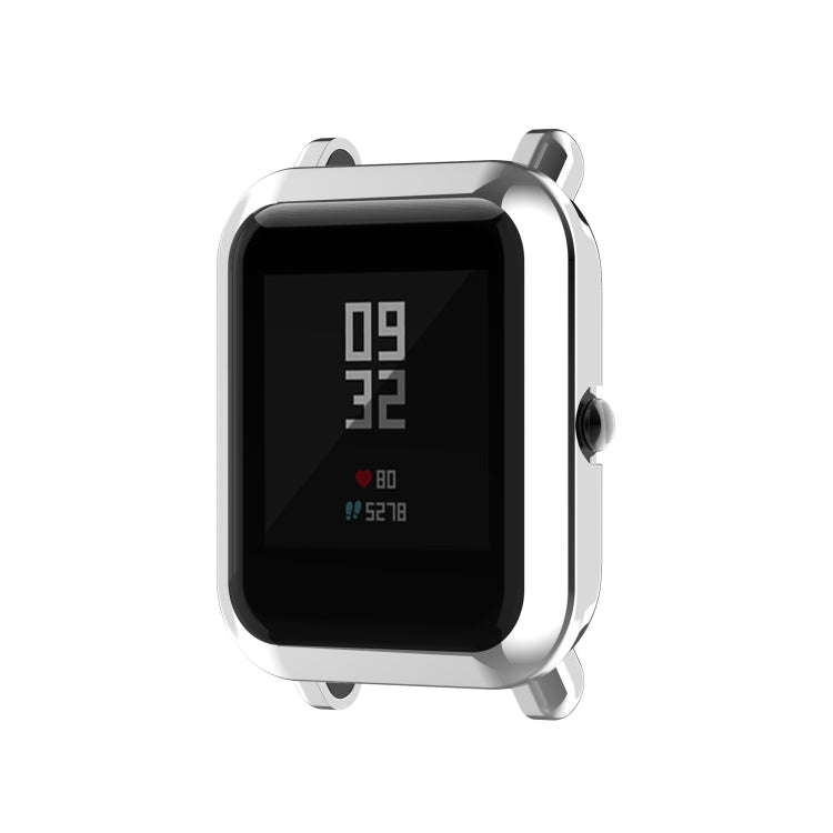 For Amazfit Pop Full Coverage TPU Protective Case Cover(Silver)