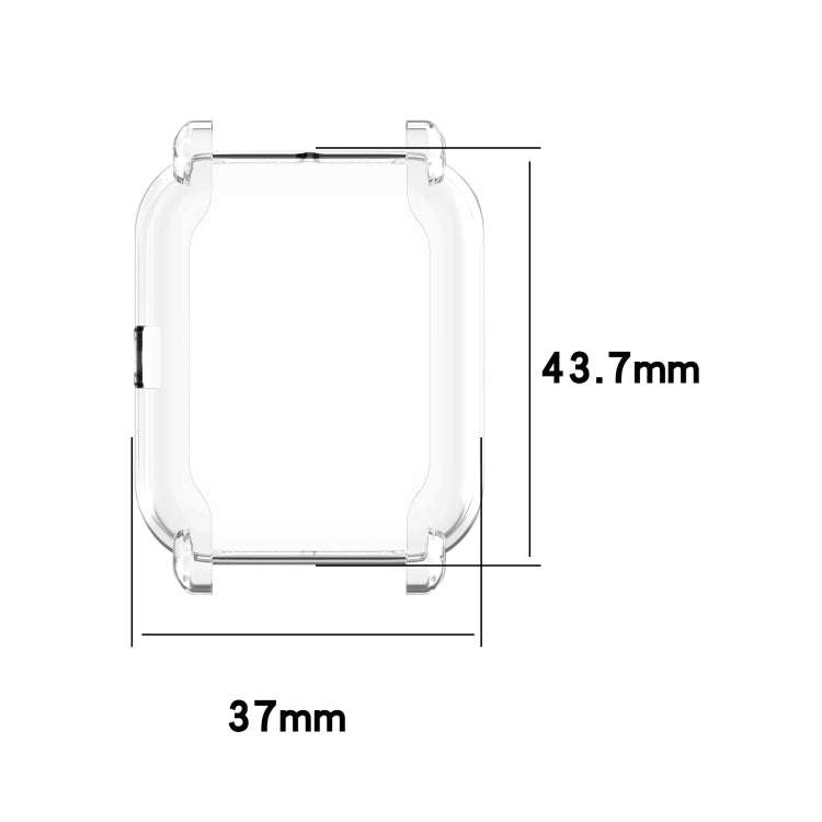 For Amazfit Pop Full Coverage TPU Protective Case Cover(Transparent)
