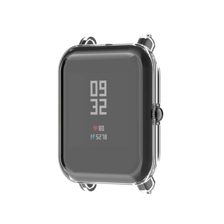 For Amazfit Pop Full Coverage TPU Protective Case Cover(Transparent)