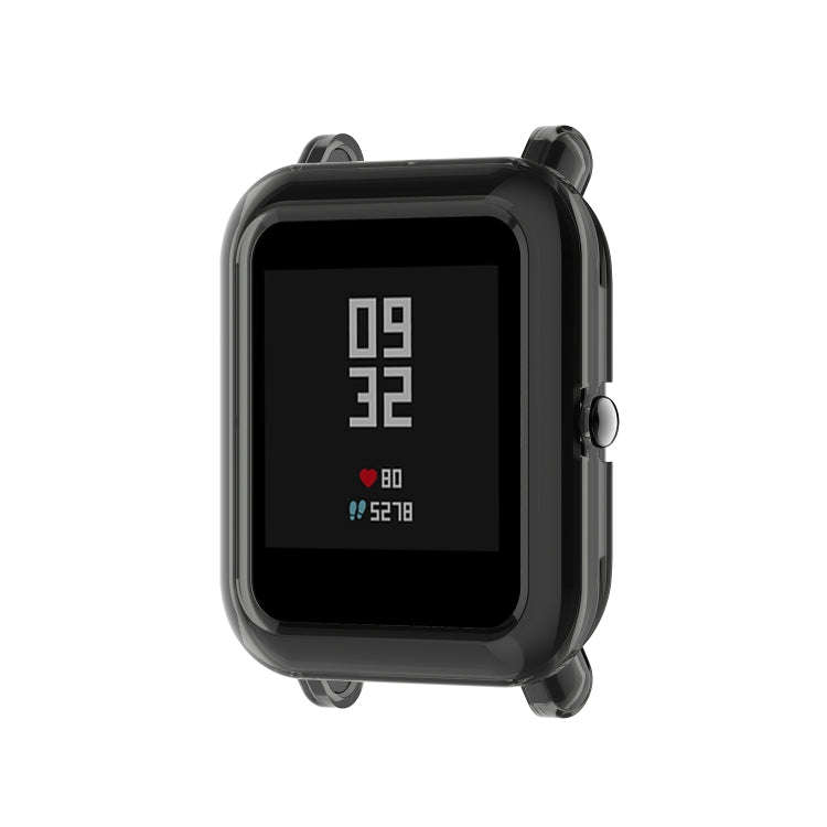 For Amazfit Pop Half-coverage TPU Protective Case Cover(Black)