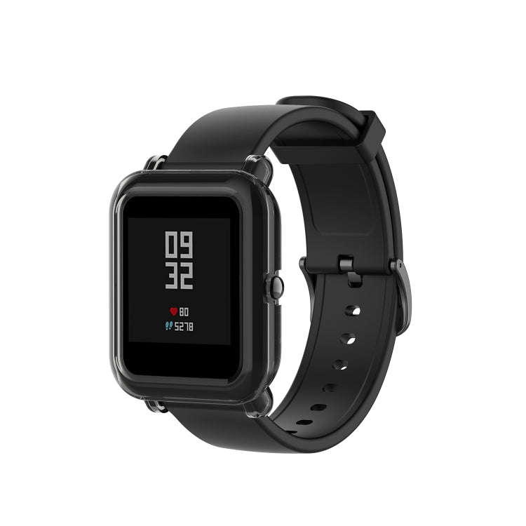 For Amazfit Pop Half-coverage TPU Protective Case Cover(Black)