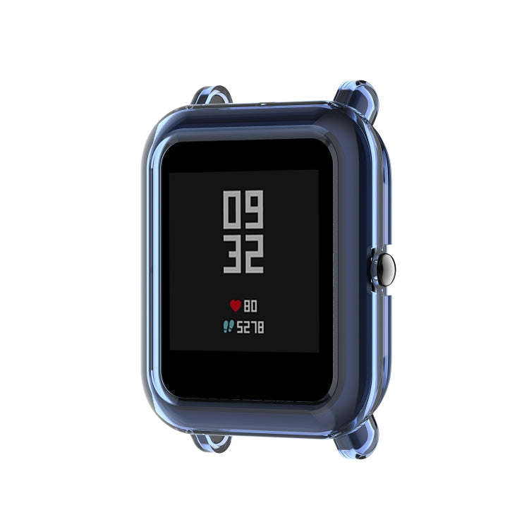 For Amazfit Pop Half-coverage TPU Protective Case Cover(Blue)