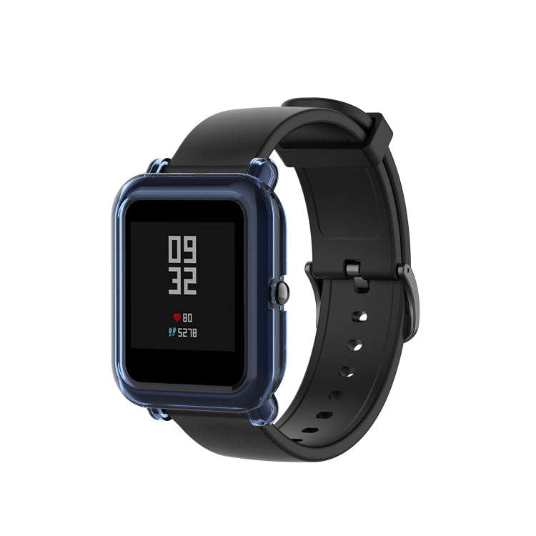 For Amazfit Pop Half-coverage TPU Protective Case Cover(Blue)