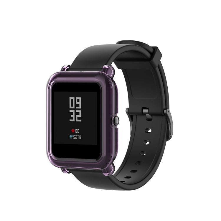 For Amazfit Pop Half-coverage TPU Protective Case Cover(Purple)