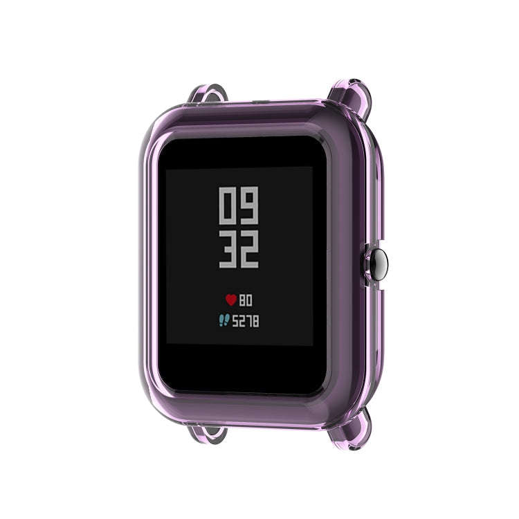 For Amazfit Pop Half-coverage TPU Protective Case Cover(Purple)