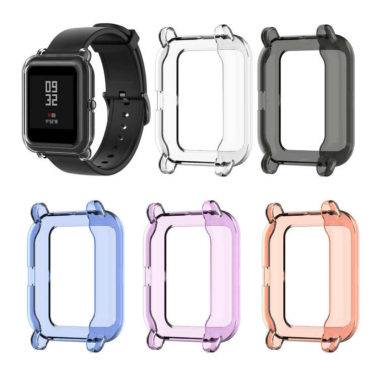 For Amazfit Pop Half-coverage TPU Protective Case Cover(Purple)