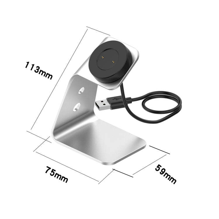 For Huawei Watch GT 2 / GT / GT 2e Universal Aluminum Alloy Magnetic Charger Holder(Grey)