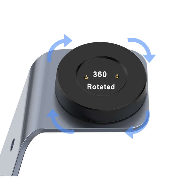For Huawei Watch GT 2 / GT / GT 2e Universal Aluminum Alloy Magnetic Charger Holder(Grey)