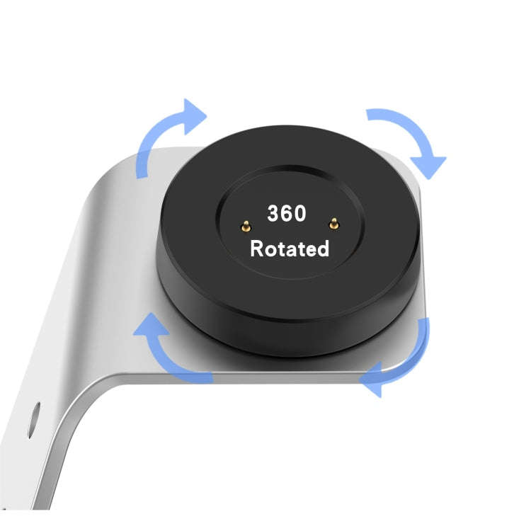 For Huawei Watch GT 2 / GT / GT 2e Universal Aluminum Alloy Magnetic Charger Holder(Silver)