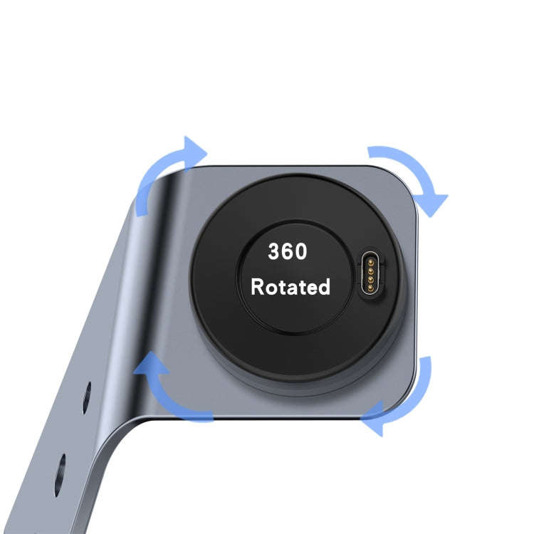 For Garmin Forerunner 745 / Venu Sq / Fenix 6 Universal Aluminum Alloy Magnetic Charger Holder wi...