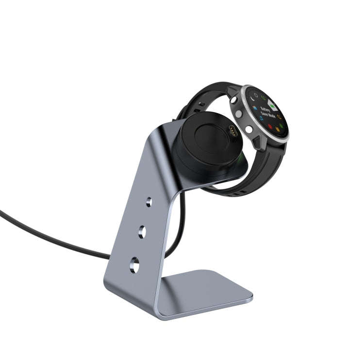 For Garmin Forerunner 745 / Venu Sq / Fenix 6 Universal Aluminum Alloy Magnetic Charger Holder wi...