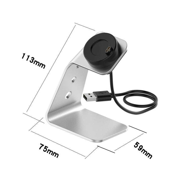 For Garmin Forerunner 745 / Venu Sq / Fenix 6 Universal Aluminum Alloy Magnetic Charger Holder wi...