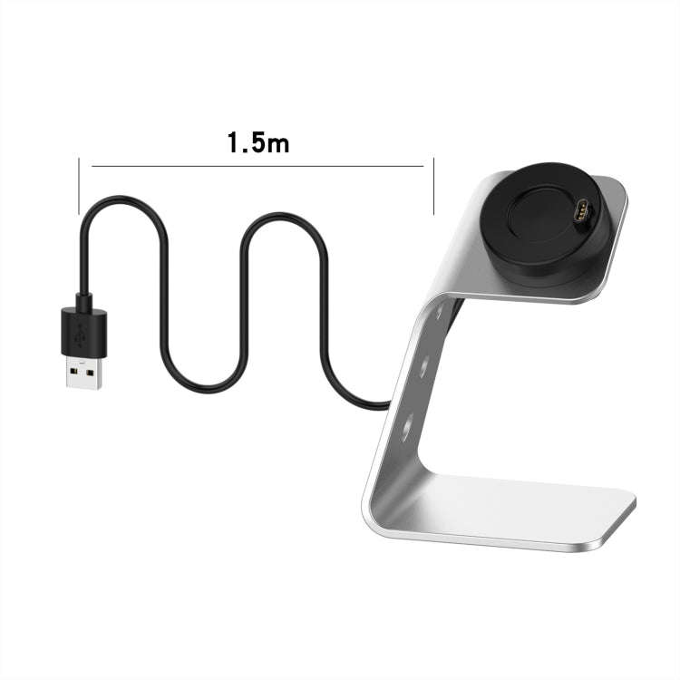 For Garmin Forerunner 745 / Venu Sq / Fenix 6 Universal Aluminum Alloy Magnetic Charger Holder wi...