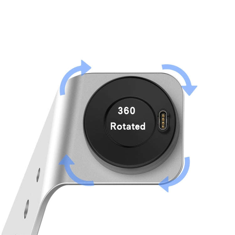 For Garmin Forerunner 745 / Venu Sq / Fenix 6 Universal Aluminum Alloy Magnetic Charger Holder wi...
