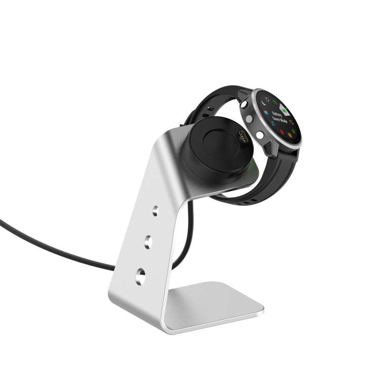For Garmin Forerunner 745 / Venu Sq / Fenix 6 Universal Aluminum Alloy Magnetic Charger Holder wi...