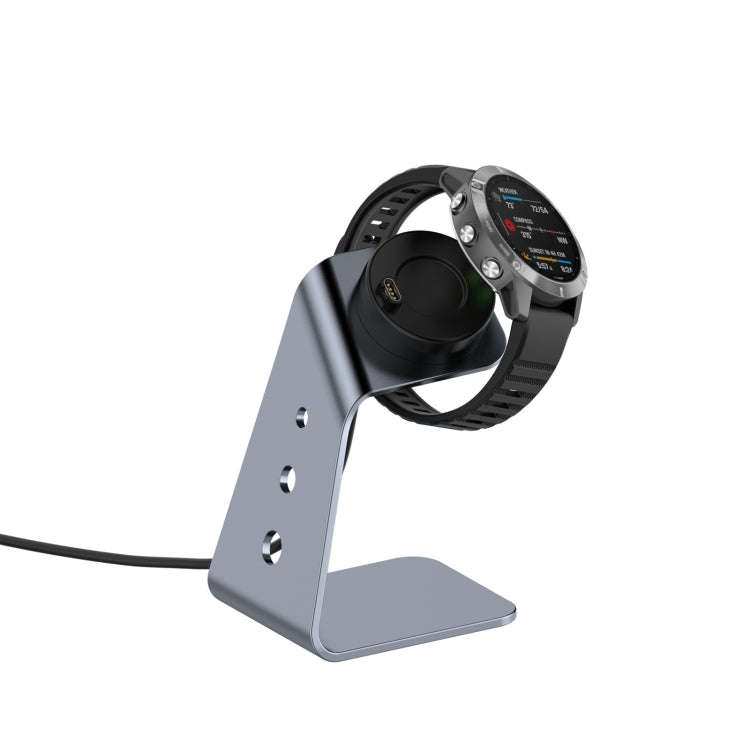 For Garmin Forerunner 745 / Venu Sq / Fenix 6 Universal Aluminum Alloy Magnetic Charger Holder wi...