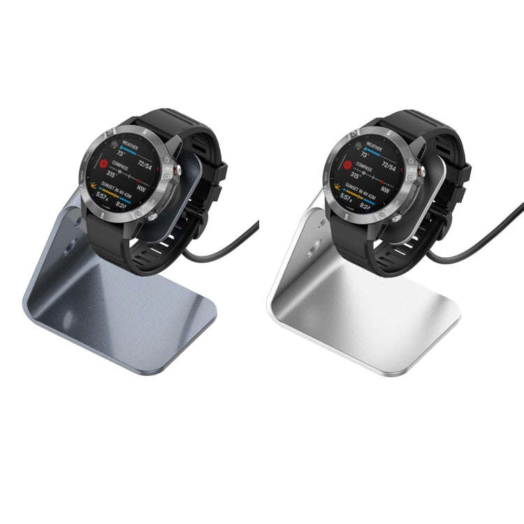 For Garmin Forerunner 745 / Venu Sq / Fenix 6 Universal Aluminum Alloy Magnetic Charger Holder wi...