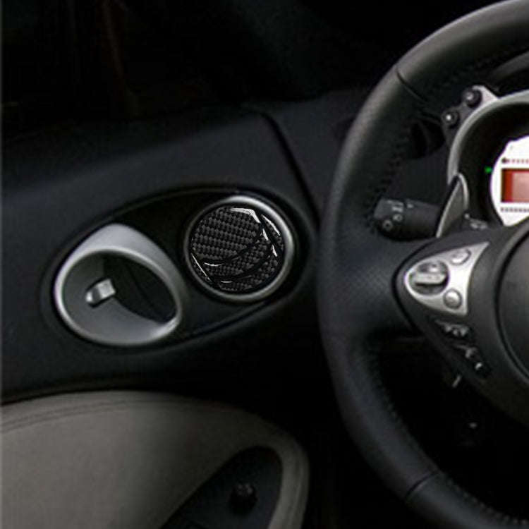 Car Carbon Fiber Left And Right Exhaust Ports Decorative Sticker for Nissan 350z 2006-2009, Left ...