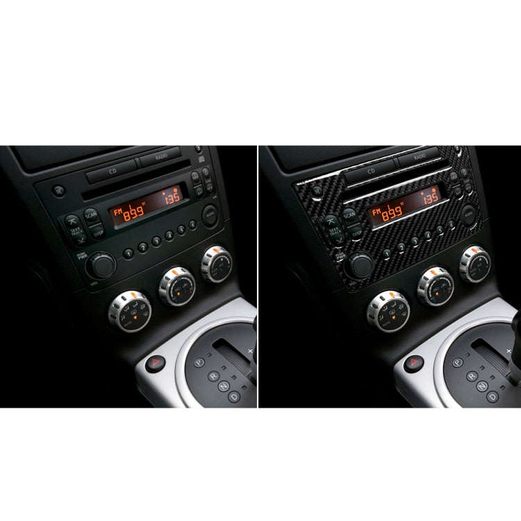 Car Carbon Fiber CD Radio Player Panel Decorative Sticker for Nissan 350z 2006-2009