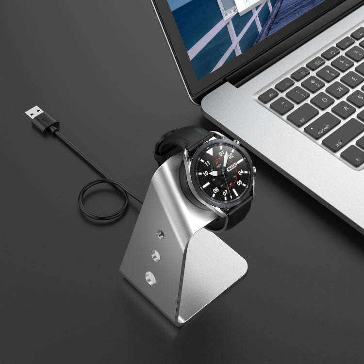 For Samsung R500 / Galaxy Watch 3 Universal Aluminum Alloy Magnetic Charger Holder with Chip Prot...