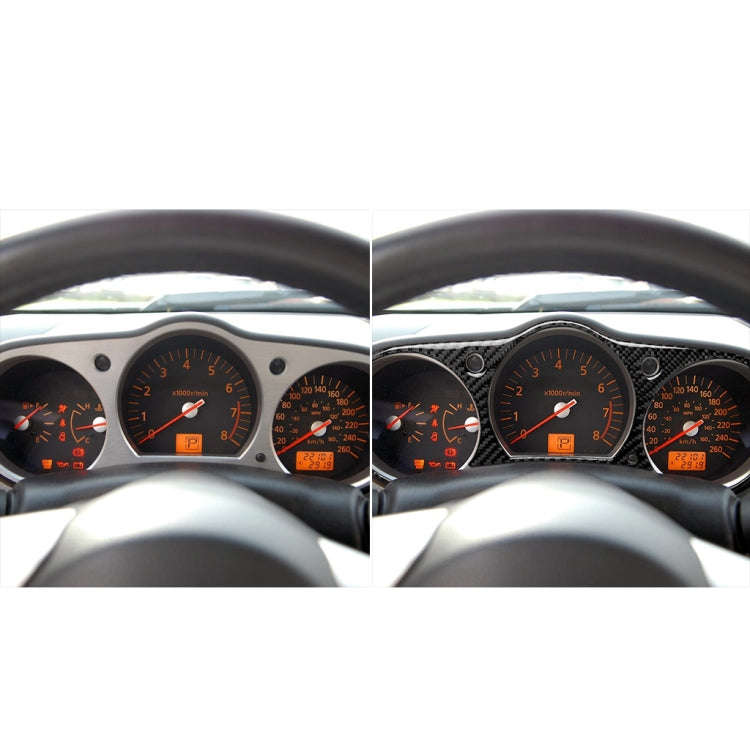Car Carbon Fiber Speedometer Surrounded Decorative Sticker for Nissan 350z 2006-2009