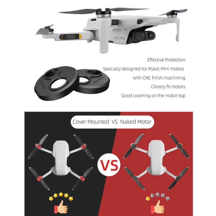 Sunnylife Dust-proof Waterproof Aluminum Alloy Motor Cover for DJI Mini 3 Pro/Mavic Mini/Mini SE(...