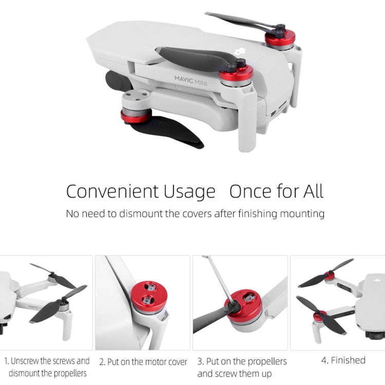 Sunnylife Dust-proof Waterproof Aluminum Alloy Motor Cover for DJI Mini 3 Pro/Mavic Mini/Mini SE(...