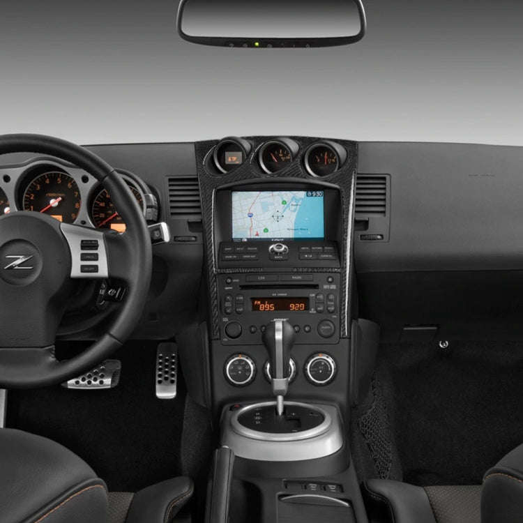 Car Carbon Fiber Radio Air Conditioning Console Decorative Sticker for Nissan 350z 2006-2009