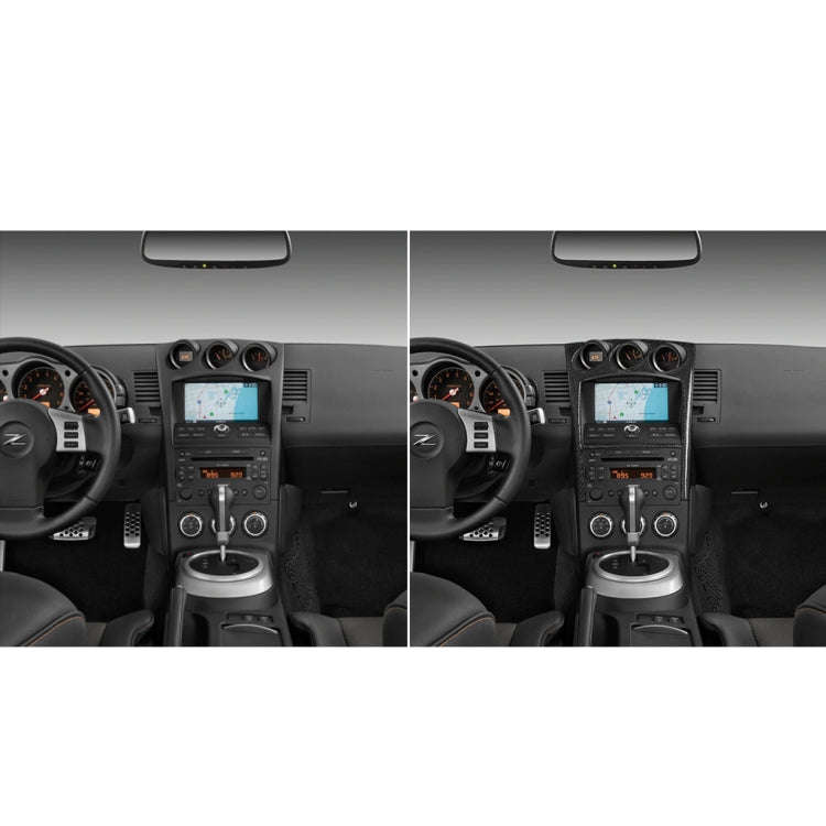 Car Carbon Fiber Radio Air Conditioning Console Decorative Sticker for Nissan 350z 2006-2009