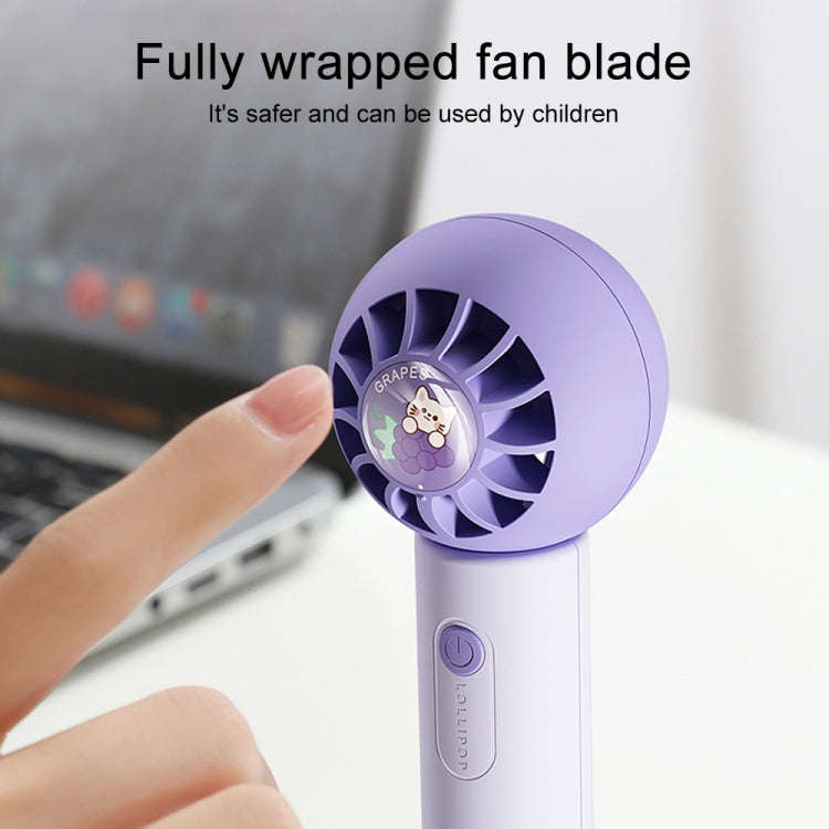 MF062 Mini Handheld Lollipop Electric Fan (Orange)