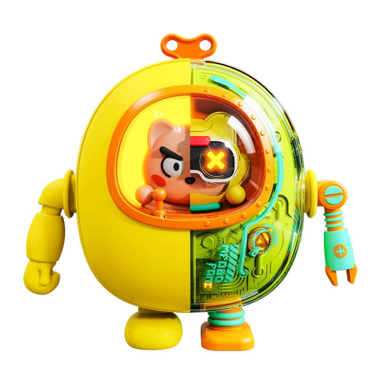 MF060 Mini Mecha Cool Shape Electric Fan (Yellow)