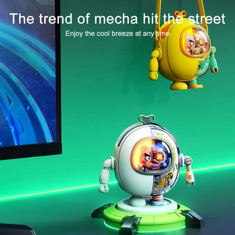 MF060 Mini Mecha Cool Shape Electric Fan (Yellow)