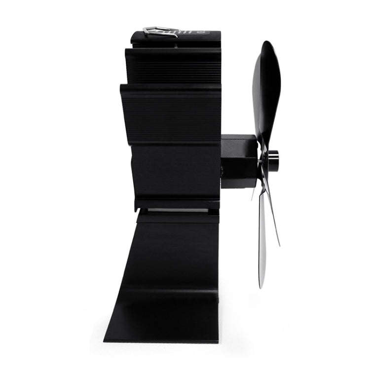 YL602 5-Blade High Temperature Metal Heat Powered Fireplace Stove Fan (Grey)