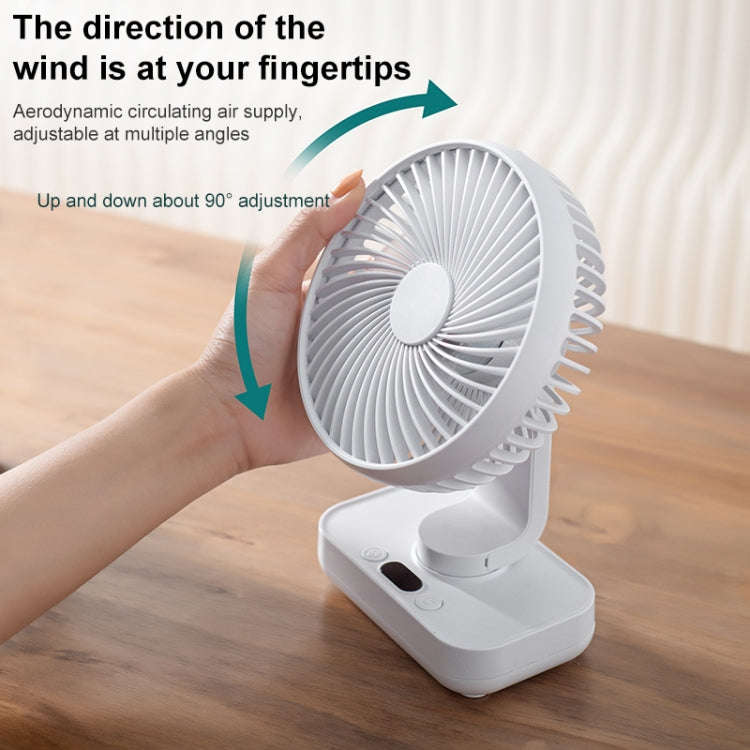 D606Y Portable Desktop Oscillating Small Fan (Black)