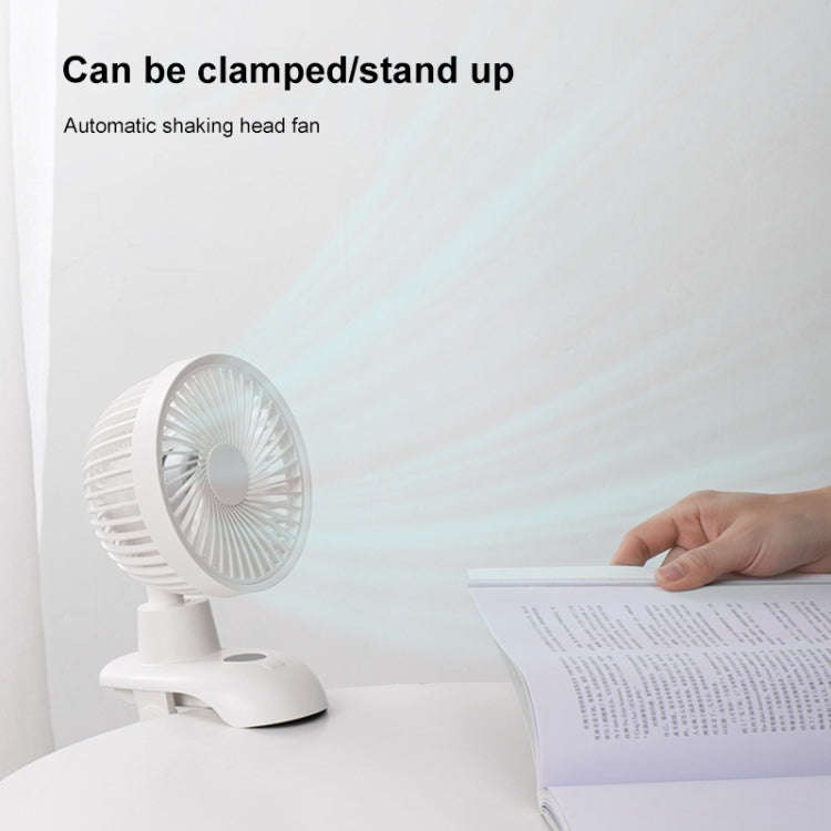 D601Y Portable USB Clip-on Oscillating Small Fan (Dark Blue)