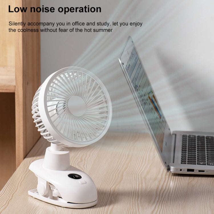 D601Y Portable USB Clip-on Oscillating Small Fan (Dark Blue)