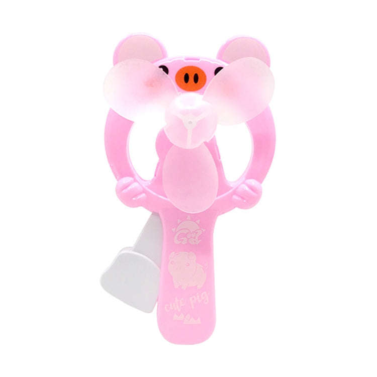 Hand Pressed Handheld Cartoon Children Small Fan(Red)