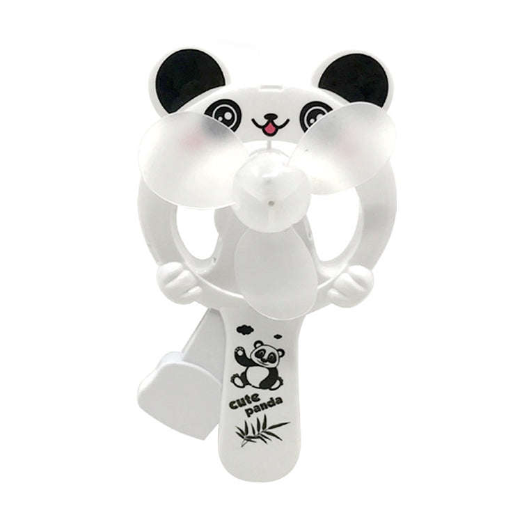 Hand Pressed Handheld Cartoon Children Small Fan(White)
