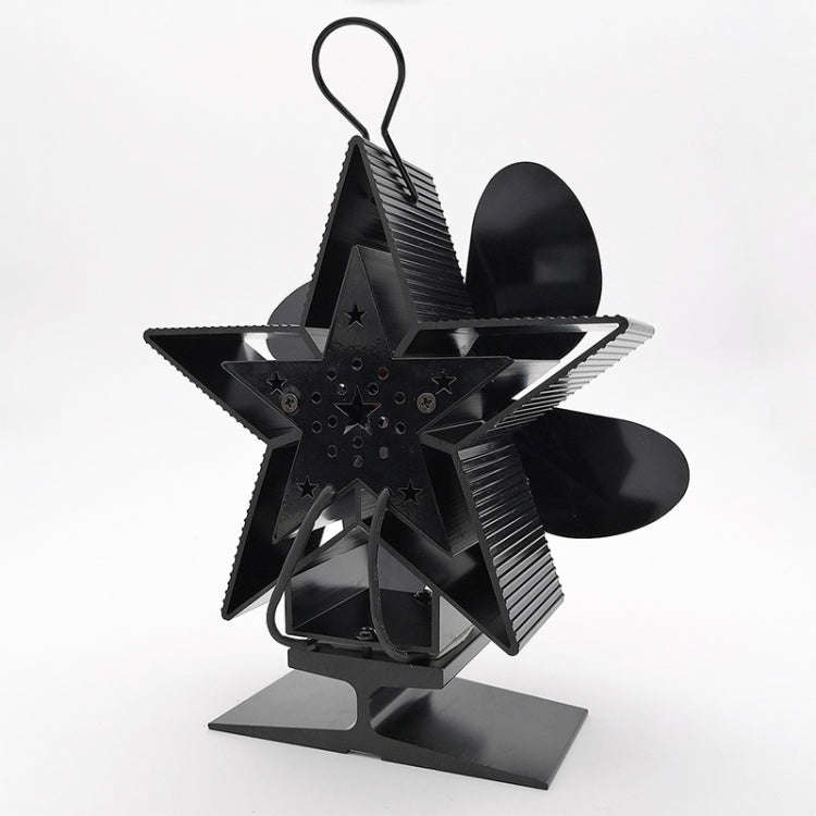 4-Blade Aluminum Heat Powered Fireplace Stove Fan (Silver)