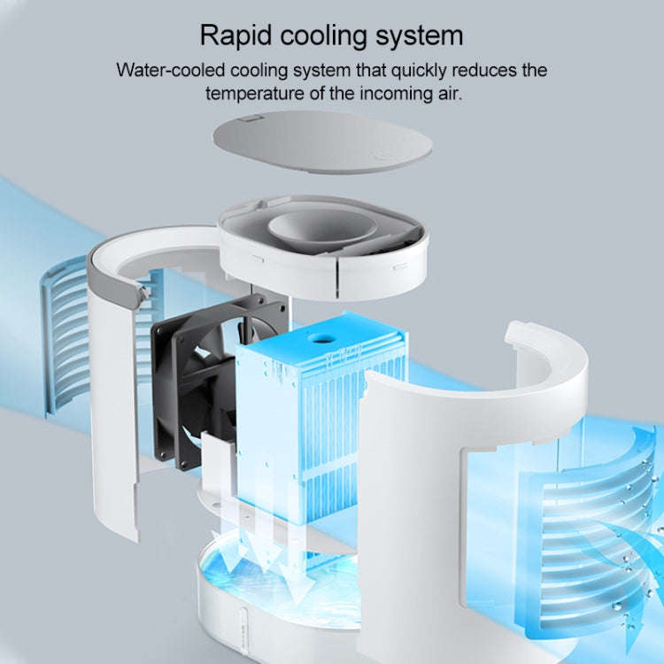 WT-F11 380ml Portable Elliptical Water-cooled Fan (Blue)