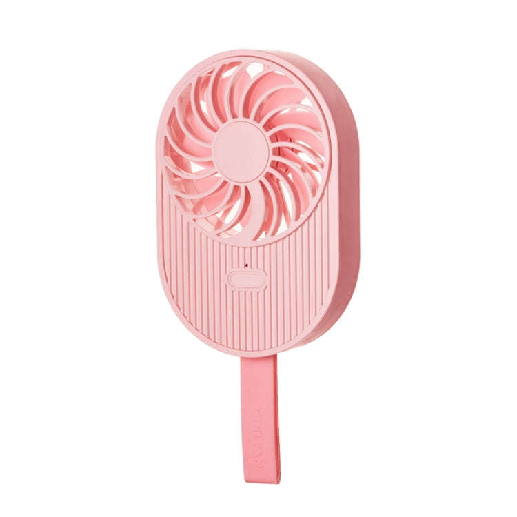LLD-17 0.7-1.2W Ice Cream Shape Portable 2 Speed Control USB Charging Handheld Fan with Lanyard (...