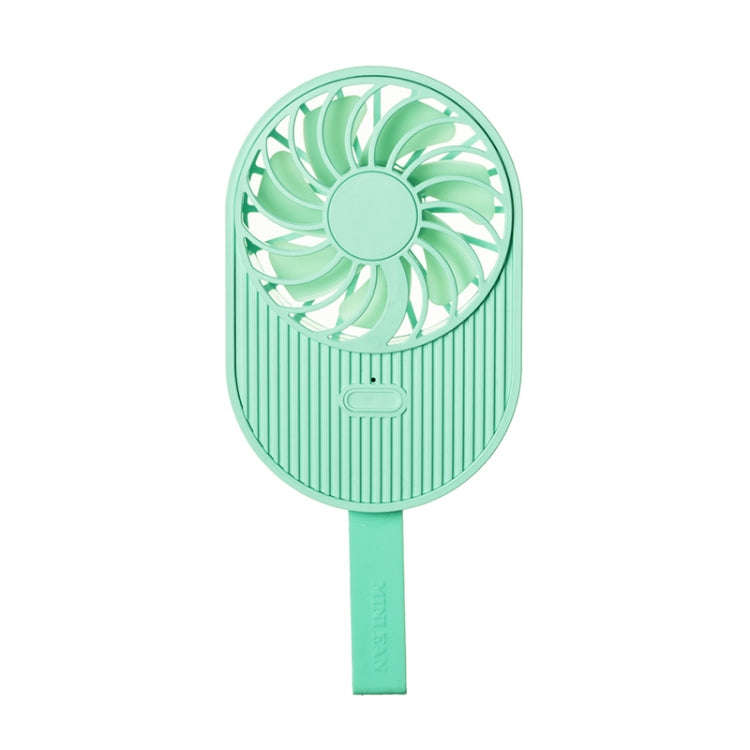 LLD-17 0.7-1.2W Ice Cream Shape Portable 2 Speed Control USB Charging Handheld Fan with Lanyard (...