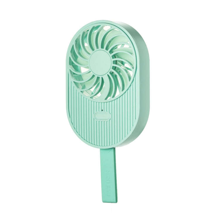 LLD-17 0.7-1.2W Ice Cream Shape Portable 2 Speed Control USB Charging Handheld Fan with Lanyard (...