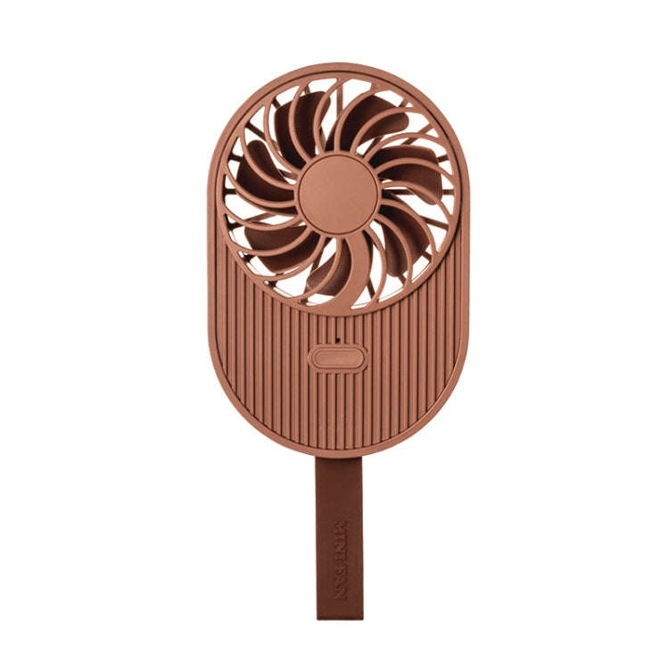 LLD-17 0.7-1.2W Ice Cream Shape Portable 2 Speed Control USB Charging Handheld Fan with Lanyard (...