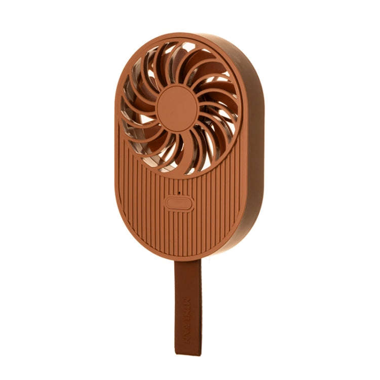 LLD-17 0.7-1.2W Ice Cream Shape Portable 2 Speed Control USB Charging Handheld Fan with Lanyard (...